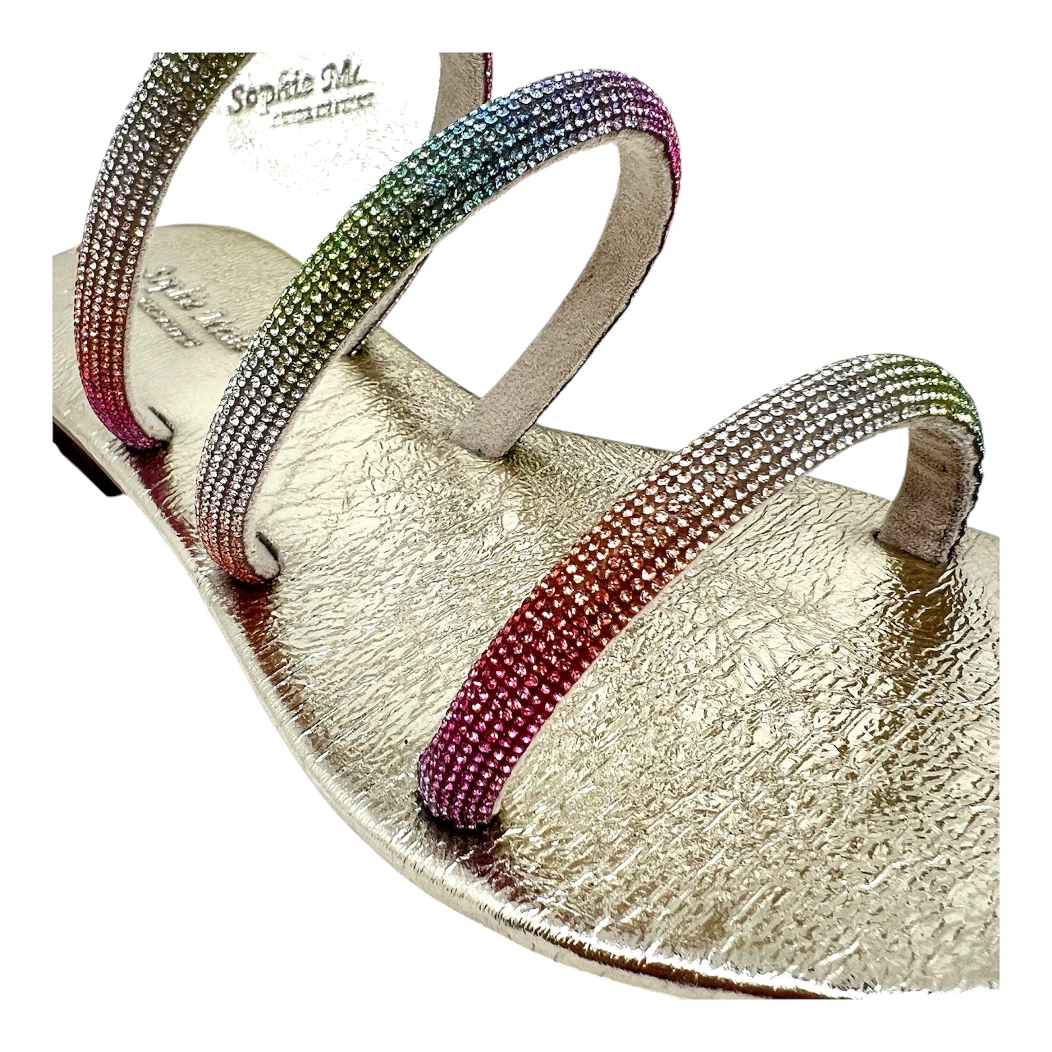 Sandalo gioiello flat multicolor