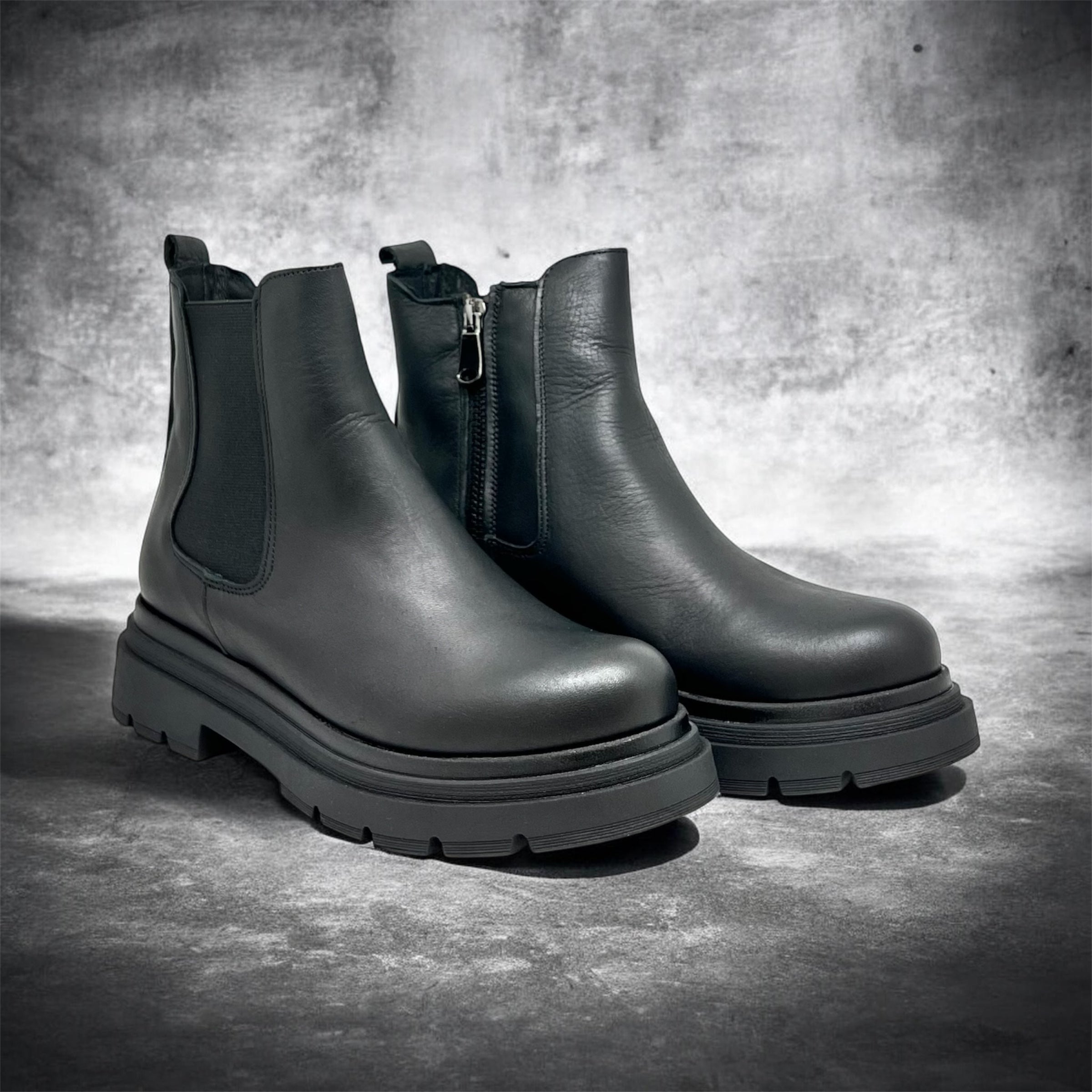 Stivaletto pelle nero Dany