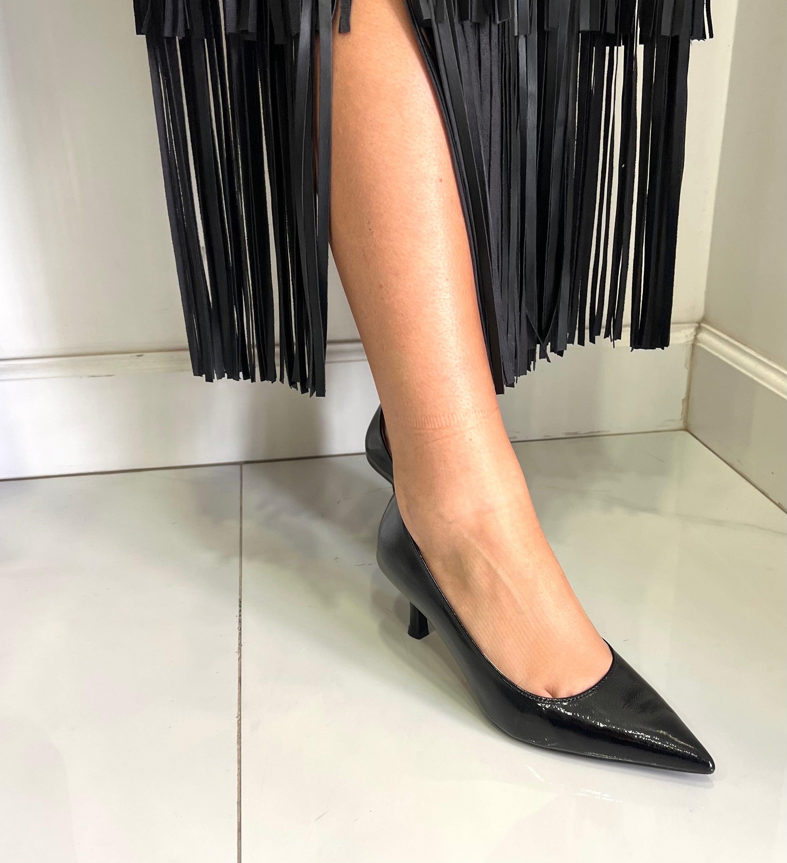 Décolleté vernice nero tacco 50 Gaia