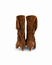 Stivaletto camoscio cuoio tacco 5cm kecca