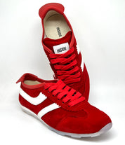 Sneakers Made in Italy camoscio rosso