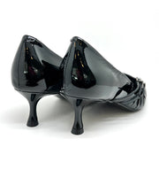 Décolleté vernice nera tacco 50