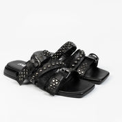 Sandalo pelle nero Elodie