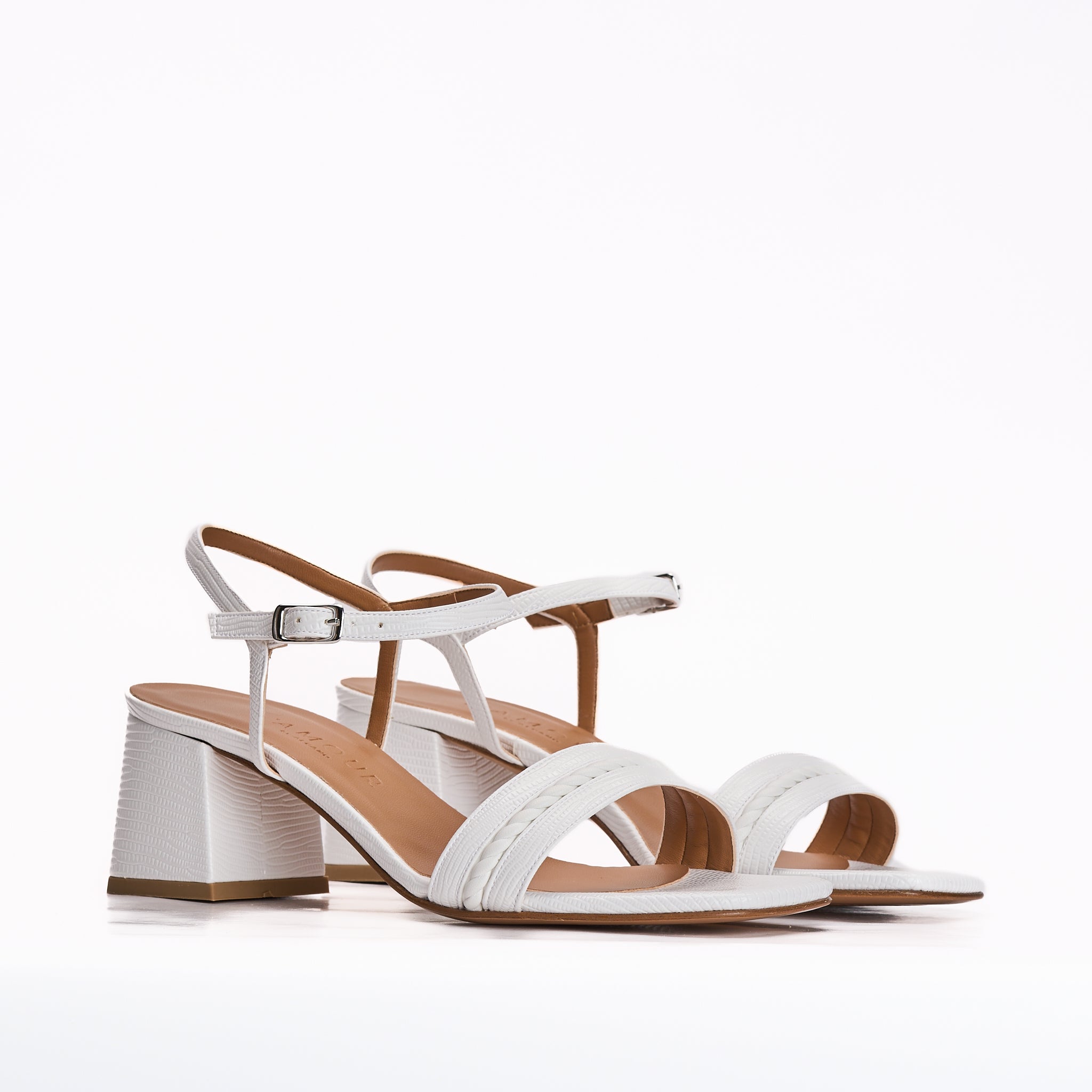 Sandalo bianco tacco 50 Iris