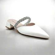 Chanel bianco tacco basso treccina