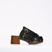 Sabot in pelle nero Mimmù