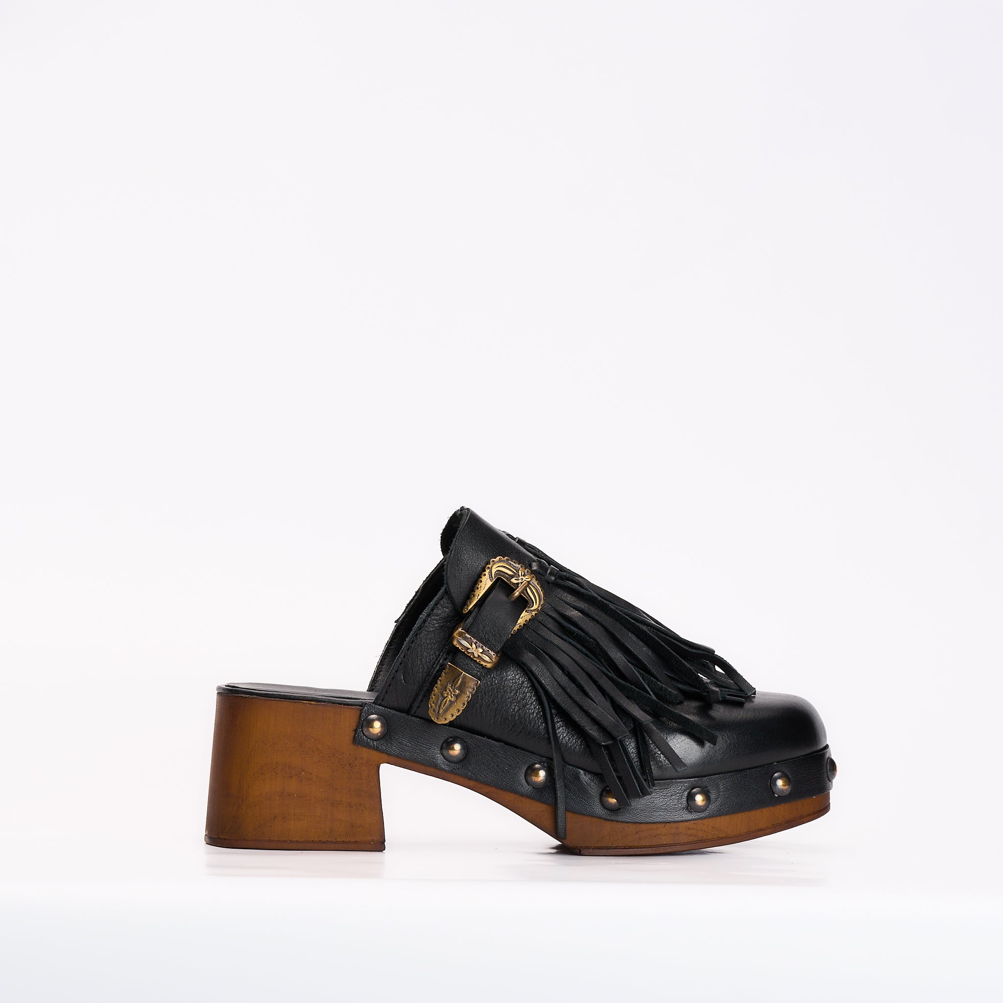 Sabot in pelle nero Mimmù