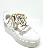 Sneakers bianca e fango Braccialini