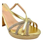 Sandalo platino tacco 12 Grace
