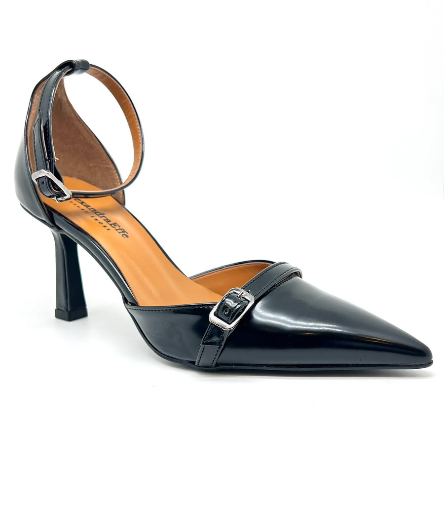 Décolleté cinturino nero Melody