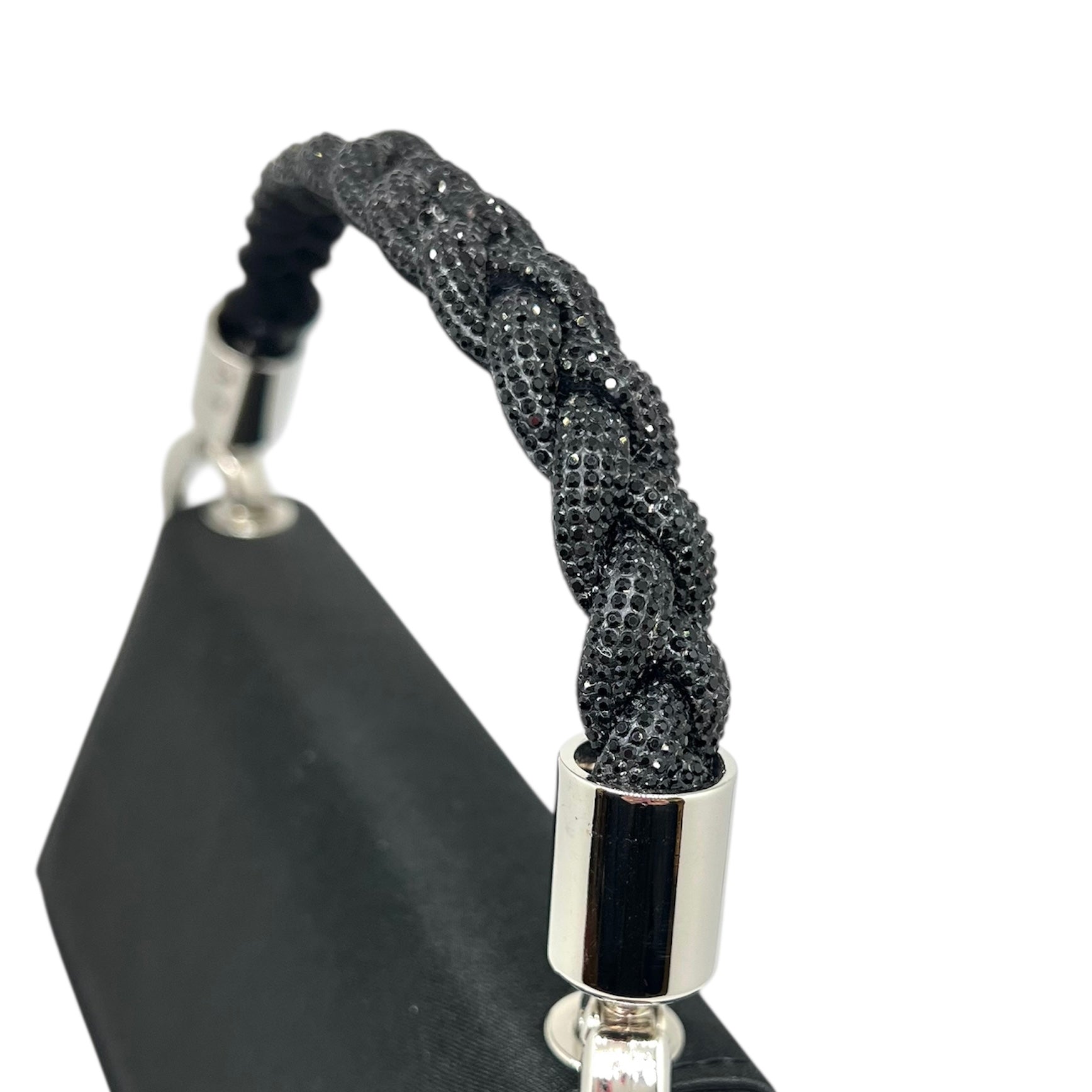 Borsetta raso nero gioiello