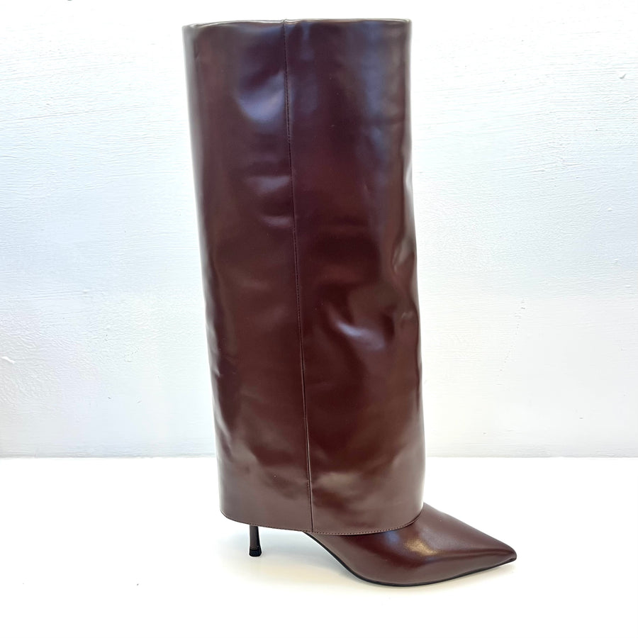 Stivale Eva in pelle cioccolato