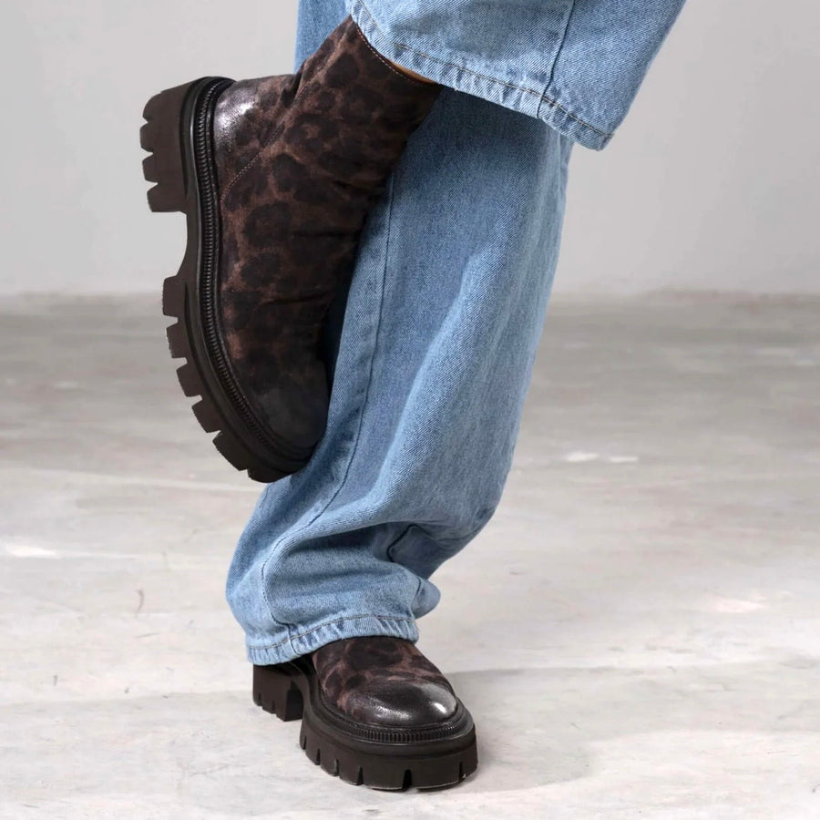 Stivaletto camoscio maculato Gisel