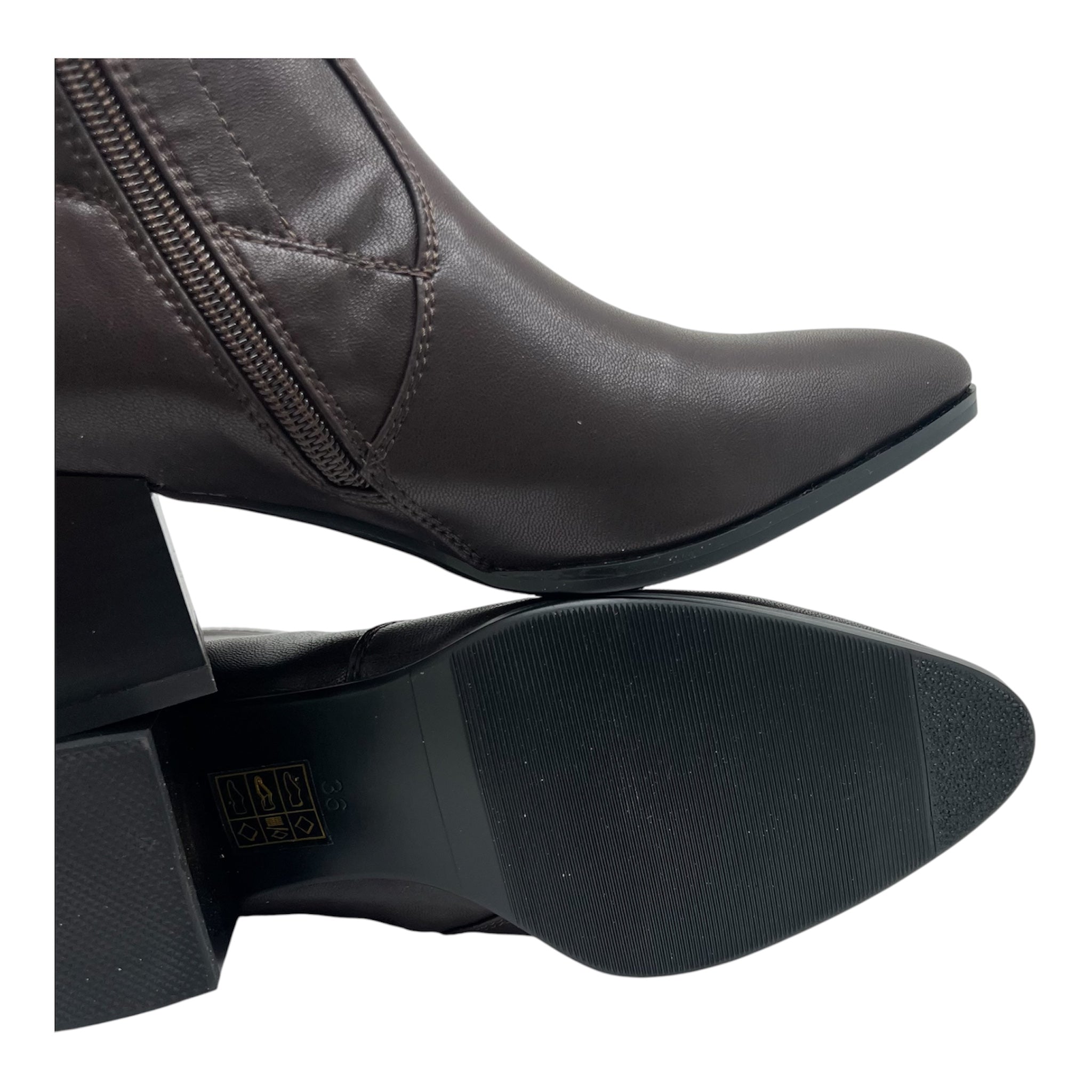 Stivaletto elasticizzato moro Ariel