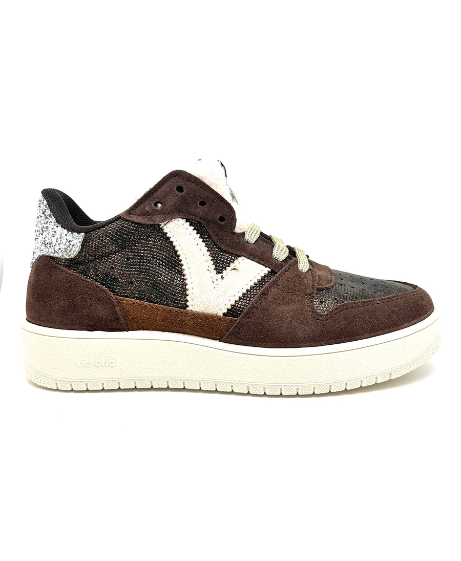 Sneaker Victoria mix cioccolato
