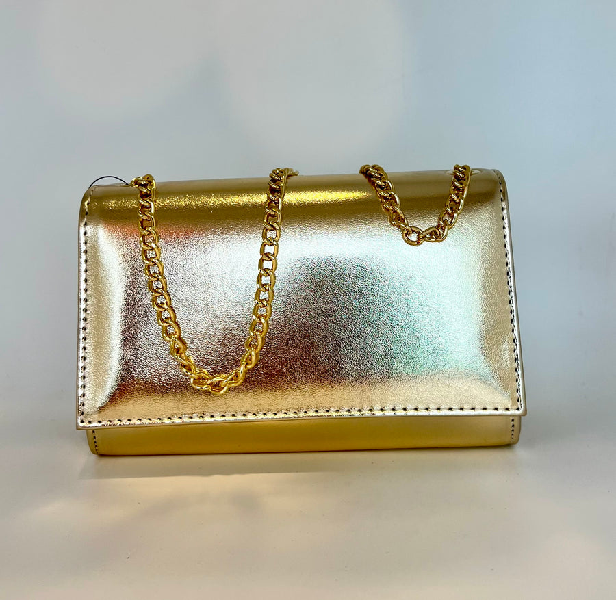 Platinum ceremony handbag made in Italy