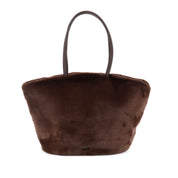 Borsa in eco pelliccia moro Victoria