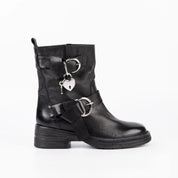 Stivaletti pelle nera kleo