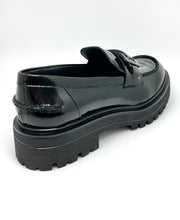 Mocassino pelle nero vernice