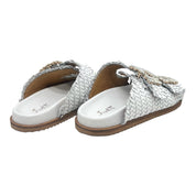 Sandalo pelle doppia fascia bianco