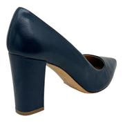 Décolleté pelle blu made in Italy