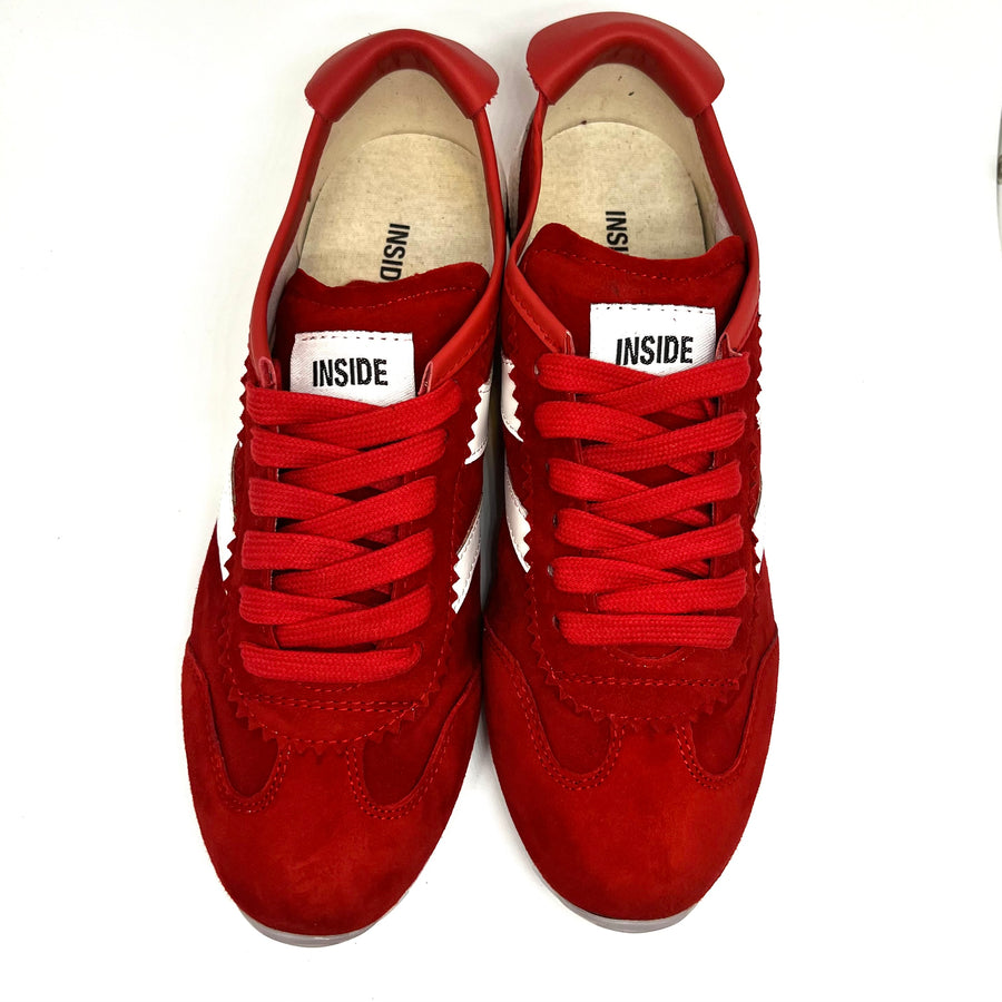 Sneakers Inside camoscio rosso