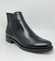 Stivaletti Beatles in pelle nera e zip