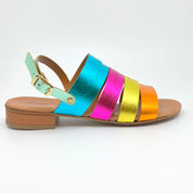 Sandalo pelle Multicolor made in Italy