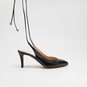 Talon 8 en cuir noir Chanel