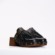 Sabot in pelle nero Mimmù