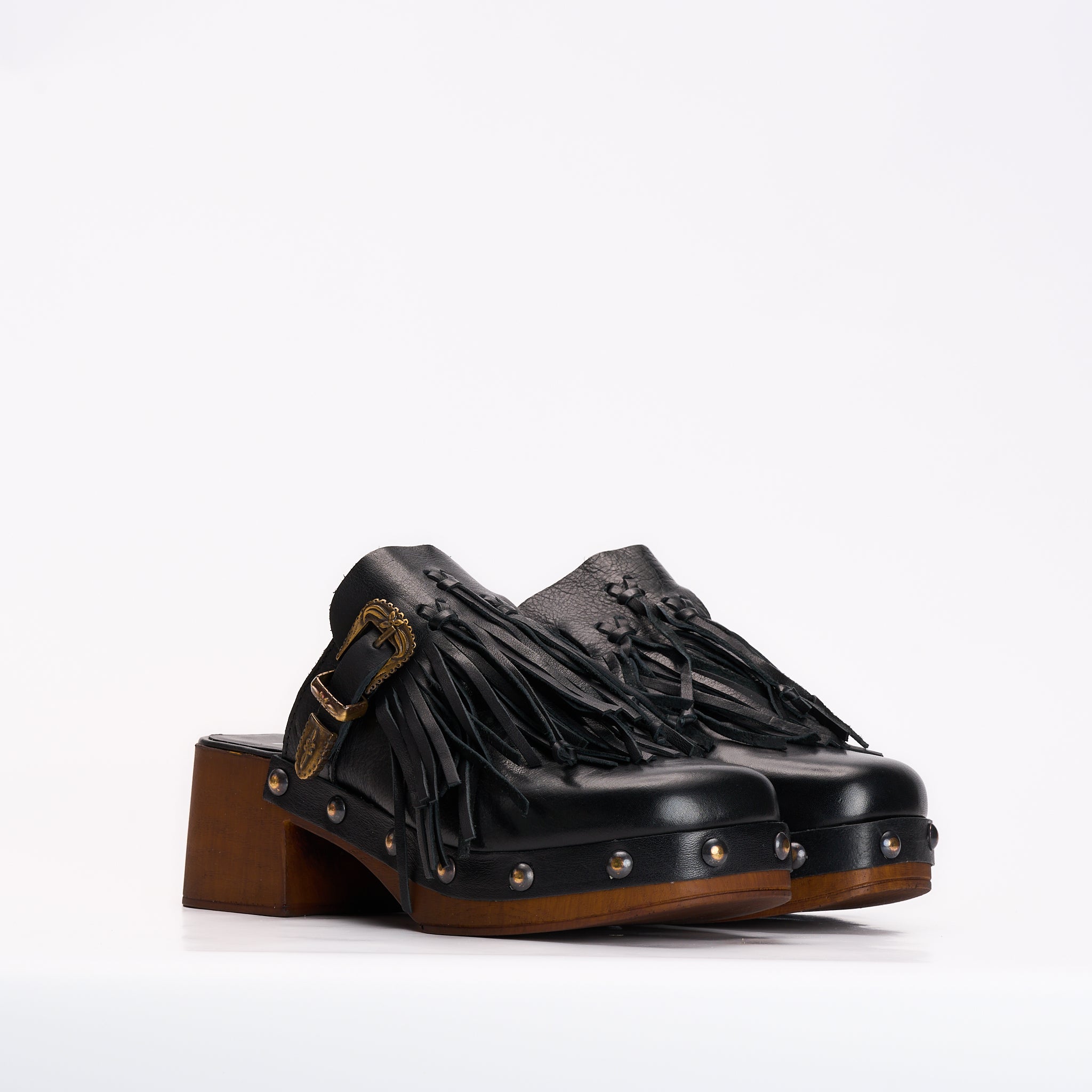 Sabot in pelle nero Mimmù