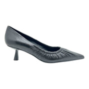 Décolleté pelle nero tacco 50