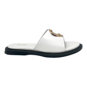 Ciabatta pelle bianca Judit