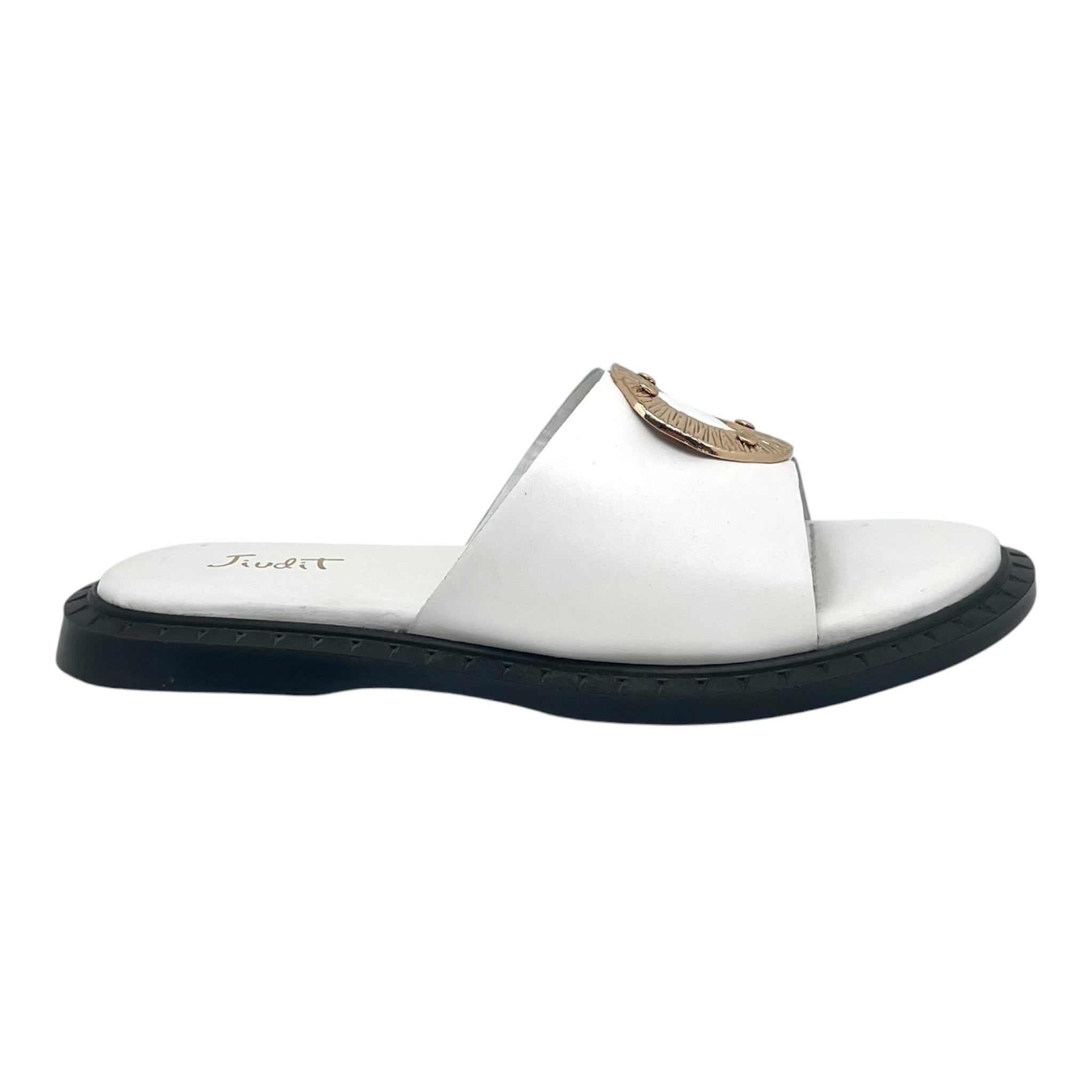 Ciabatta pelle bianca Judit