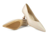 Décolleté in pelle burro