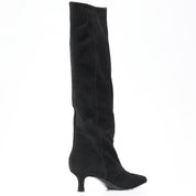 Stivale in camoscio nero Sally