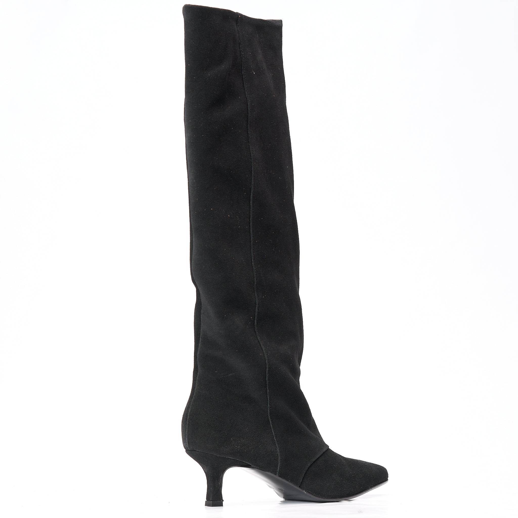 Stivale in camoscio nero Sally