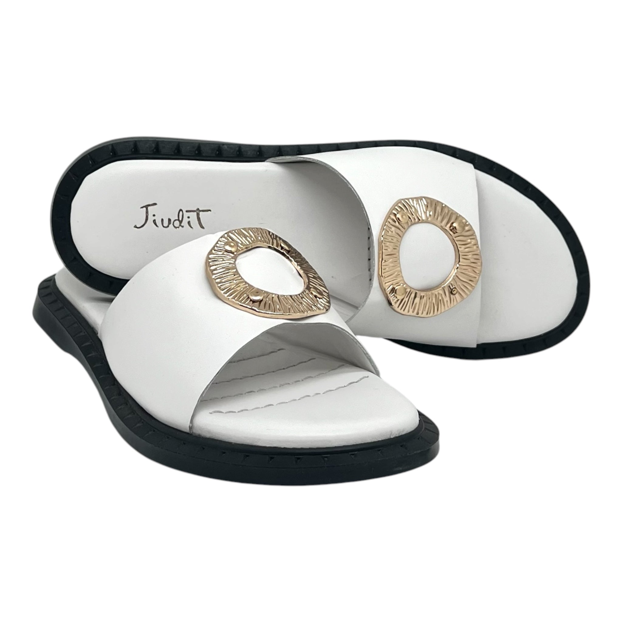 Ciabatta pelle bianca Judit