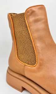 Stivaletto camel in pelle