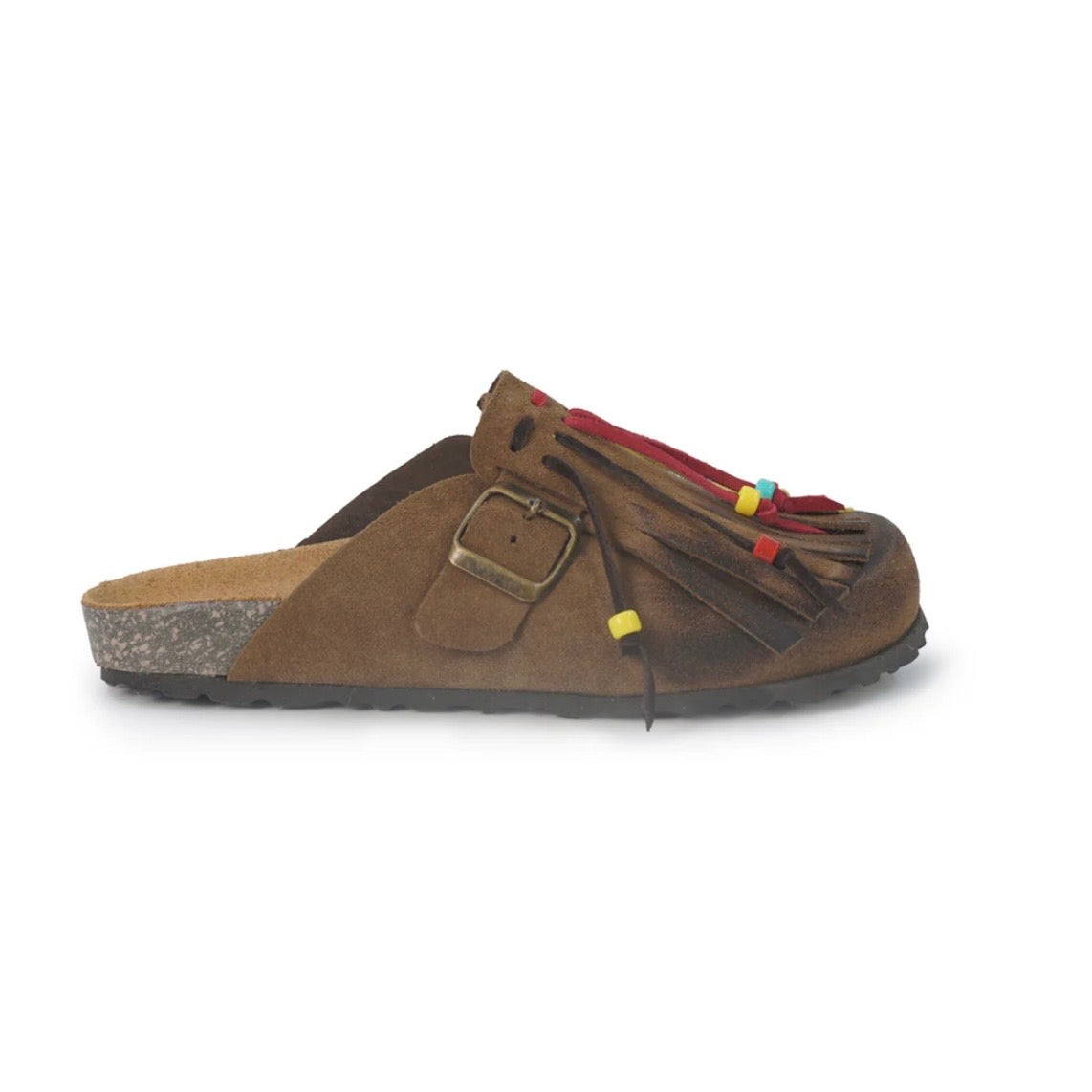 Sabot camoscio frange modello Boston