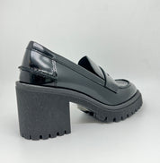 Mocassino nero in pelle made in Italy
