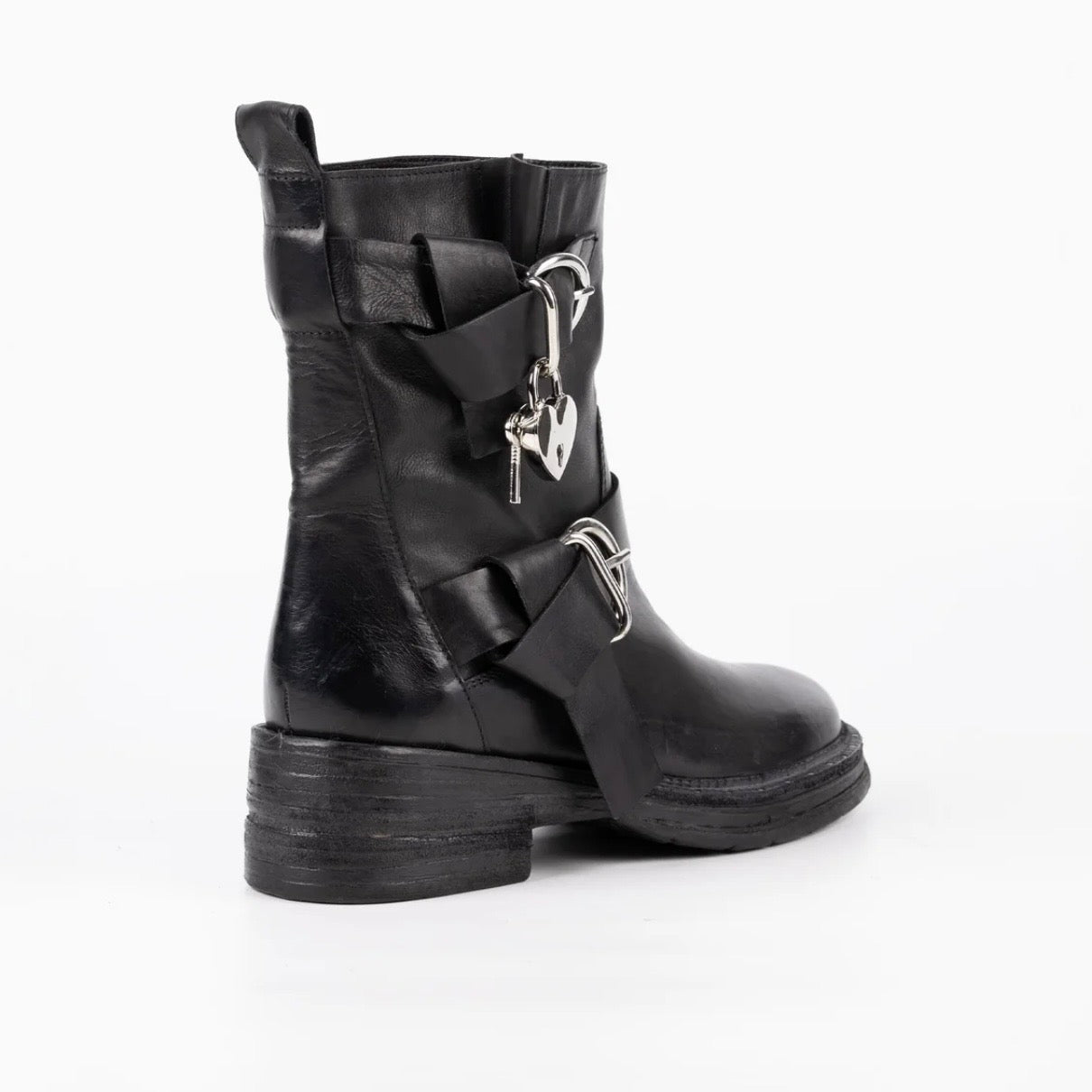 Stivaletti pelle nera kleo