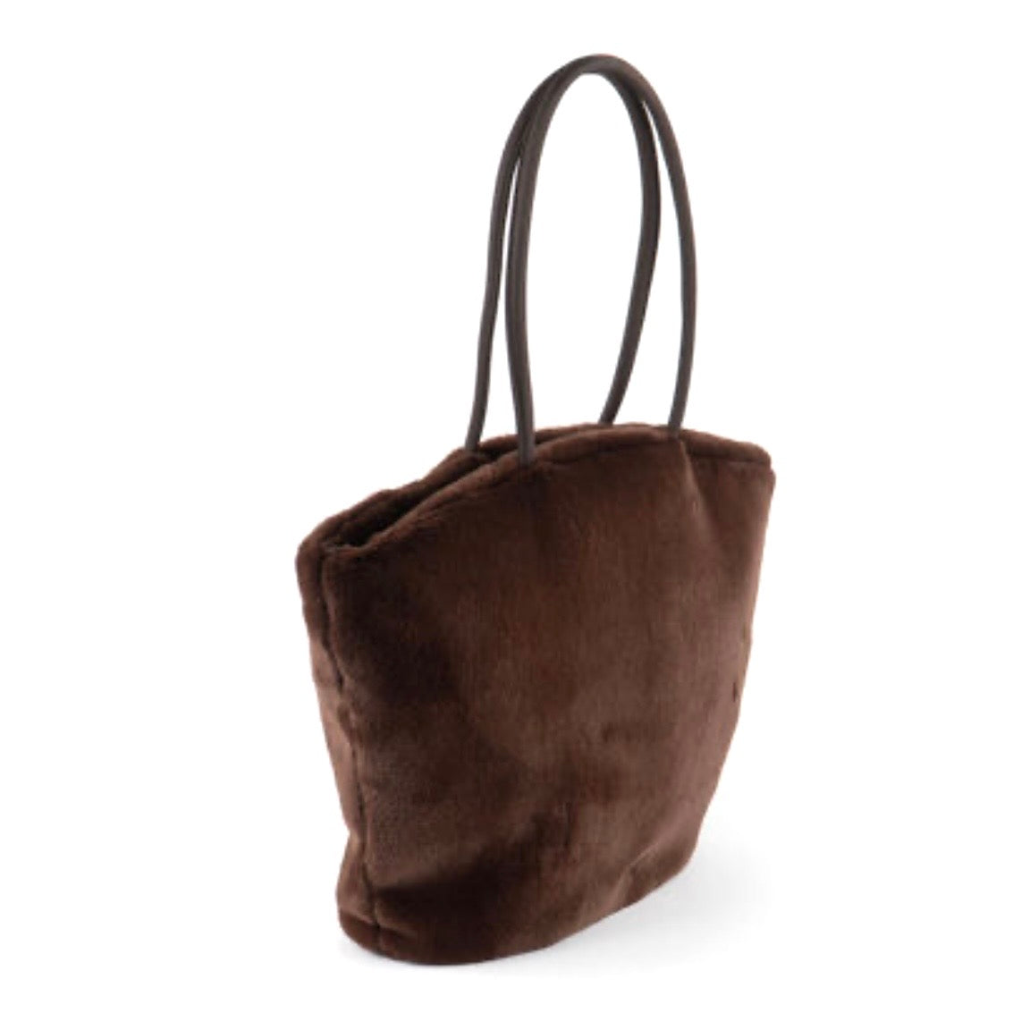 Borsa in eco pelliccia moro Victoria