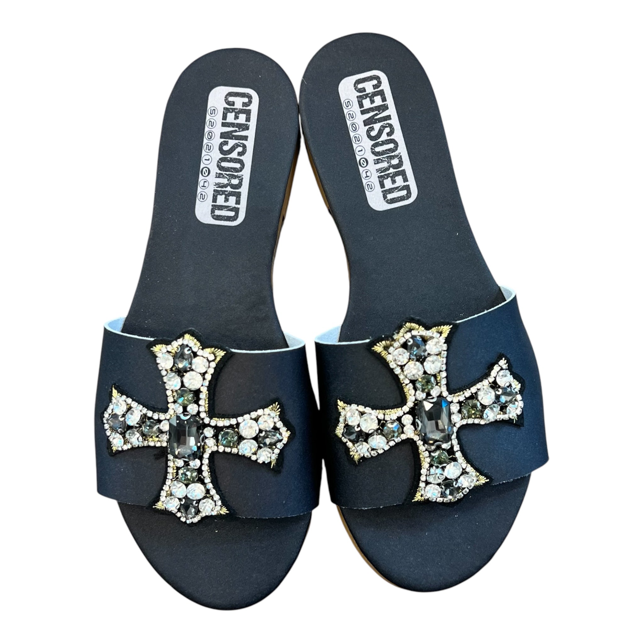 Sandali fascia nera Censored