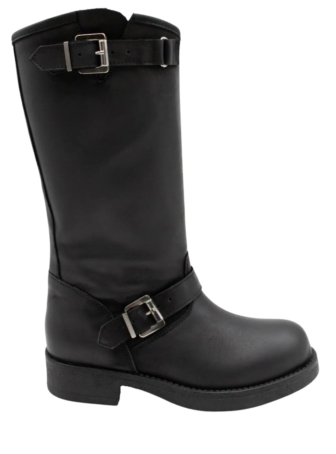 Stivale biker pelle nero Hary