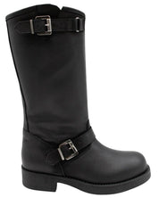 Stivale biker pelle nero Hary