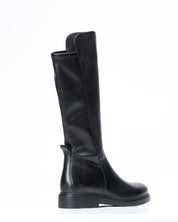 Stivale pelle elasticizzato nero