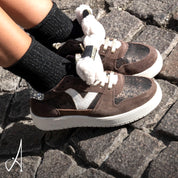 Sneaker Victoria mix cioccolato