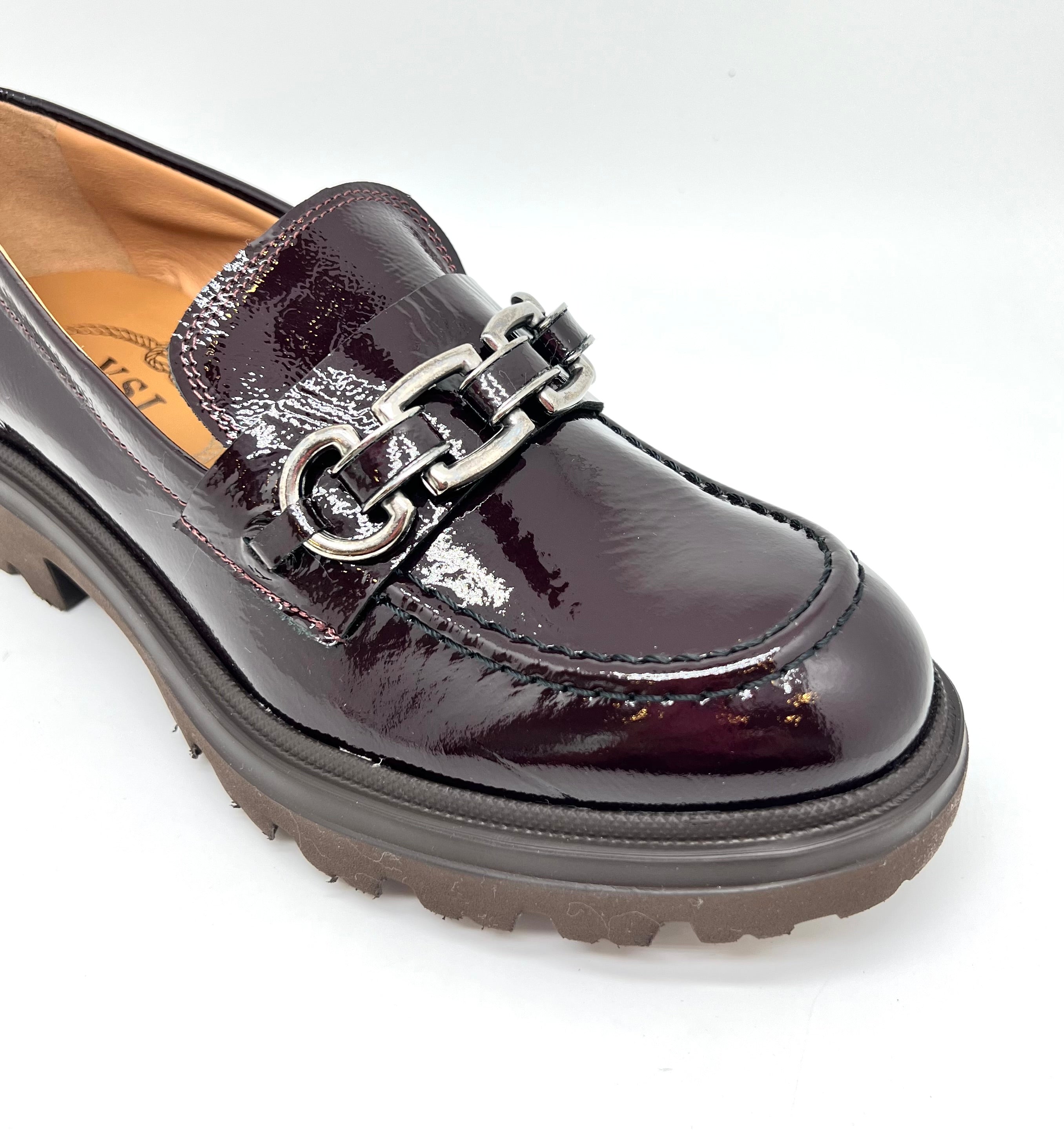 Mocassino vernice Burgundy