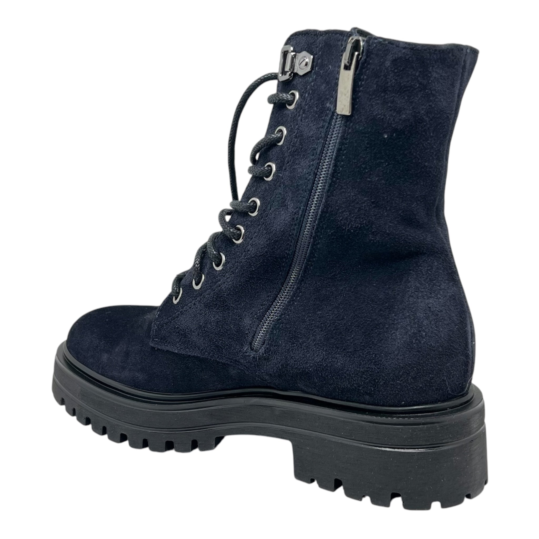 Anfibio Donna in camoscio blu notte